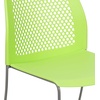 image:imageFlash Furniture HERCULES Series 661 lb Capacity Black Stack Chair with AirVent Back and Black Powder Coated Sled BaseGreen