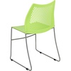 image:imageFlash Furniture HERCULES Series 661 lb Capacity Black Stack Chair with AirVent Back and Black Powder Coated Sled BaseGreen