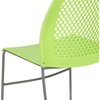 image:imageFlash Furniture HERCULES Series 661 lb Capacity Black Stack Chair with AirVent Back and Black Powder Coated Sled BaseGreen