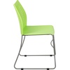 image:imageFlash Furniture HERCULES Series 661 lb Capacity Black Stack Chair with AirVent Back and Black Powder Coated Sled BaseGreen