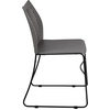 image:imageFlash Furniture HERCULES Series 661 lb Capacity Black Stack Chair with AirVent Back and Black Powder Coated Sled BaseGrey