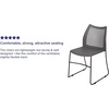 image:imageFlash Furniture HERCULES Series 661 lb Capacity Black Stack Chair with AirVent Back and Black Powder Coated Sled BaseGrey
