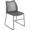image:imageFlash Furniture HERCULES Series 661 lb Capacity Black Stack Chair with AirVent Back and Black Powder Coated Sled BaseGrey