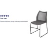 image:imageFlash Furniture HERCULES Series 661 lb Capacity Black Stack Chair with AirVent Back and Black Powder Coated Sled BaseGrey