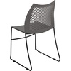image:imageFlash Furniture HERCULES Series 661 lb Capacity Black Stack Chair with AirVent Back and Black Powder Coated Sled BaseGrey
