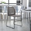 image:imageFlash Furniture HERCULES Series 661 lb Capacity Black Stack Chair with AirVent Back and Black Powder Coated Sled BaseGrey