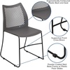 image:imageFlash Furniture HERCULES Series 661 lb Capacity Black Stack Chair with AirVent Back and Black Powder Coated Sled BaseGrey