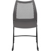 image:imageFlash Furniture HERCULES Series 661 lb Capacity Black Stack Chair with AirVent Back and Black Powder Coated Sled BaseGrey