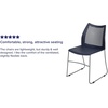 image:imageFlash Furniture HERCULES Series 661 lb Capacity Black Stack Chair with AirVent Back and Black Powder Coated Sled BaseNavy
