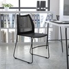 image:imageFlash Furniture HERCULES Series 661 lb Capacity Black Stack Chair with AirVent Back and Black Powder Coated Sled BaseNavy