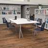 image:imageFlash Furniture HERCULES Series 661 lb Capacity Black Stack Chair with AirVent Back and Black Powder Coated Sled BaseNavy