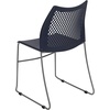 image:imageFlash Furniture HERCULES Series 661 lb Capacity Black Stack Chair with AirVent Back and Black Powder Coated Sled BaseNavy