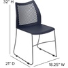 image:imageFlash Furniture HERCULES Series 661 lb Capacity Black Stack Chair with AirVent Back and Black Powder Coated Sled BaseNavy