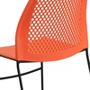 image:imageFlash Furniture HERCULES Series 661 lb Capacity Black Stack Chair with AirVent Back and Black Powder Coated Sled BaseOrange