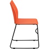 image:imageFlash Furniture HERCULES Series 661 lb Capacity Black Stack Chair with AirVent Back and Black Powder Coated Sled BaseOrange