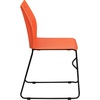 image:imageFlash Furniture HERCULES Series 661 lb Capacity Black Stack Chair with AirVent Back and Black Powder Coated Sled BaseOrange