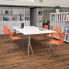 image:imageFlash Furniture HERCULES Series 661 lb Capacity Black Stack Chair with AirVent Back and Black Powder Coated Sled BaseOrange