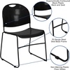 image:imageFlash Furniture HERCULES Series 880 lb Capacity Black UltraCompact Stack Chair with Chrome FrameBlack PlasticBlack Frame