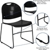image:imageFlash Furniture HERCULES Series 880 lb Capacity Black UltraCompact Stack Chair with Chrome FrameBlack PlasticBlack Frame