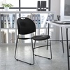 image:imageFlash Furniture HERCULES Series 880 lb Capacity Black UltraCompact Stack Chair with Chrome FrameBlack PlasticBlack Frame