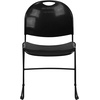 image:imageFlash Furniture HERCULES Series 880 lb Capacity Black UltraCompact Stack Chair with Chrome FrameBlack PlasticBlack Frame