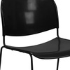 image:imageFlash Furniture HERCULES Series 880 lb Capacity Black UltraCompact Stack Chair with Chrome FrameBlack PlasticBlack Frame