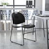 image:imageFlash Furniture HERCULES Series 880 lb Capacity Black UltraCompact Stack Chair with Chrome FrameBlack PlasticBlack Frame