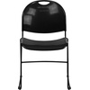 image:imageFlash Furniture HERCULES Series 880 lb Capacity Black UltraCompact Stack Chair with Chrome FrameBlack PlasticBlack Frame
