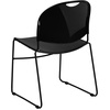 image:imageFlash Furniture HERCULES Series 880 lb Capacity Black UltraCompact Stack Chair with Chrome FrameBlack PlasticBlack Frame
