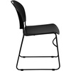 image:imageFlash Furniture HERCULES Series 880 lb Capacity Black UltraCompact Stack Chair with Chrome FrameBlack PlasticBlack Frame