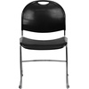 image:imageFlash Furniture HERCULES Series 880 lb Capacity Black UltraCompact Stack Chair with Chrome FrameBlack PlasticChrome Frame