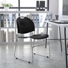 image:imageFlash Furniture HERCULES Series 880 lb Capacity Black UltraCompact Stack Chair with Chrome FrameBlack PlasticChrome Frame