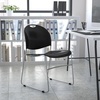 image:imageFlash Furniture HERCULES Series 880 lb Capacity Black UltraCompact Stack Chair with Chrome FrameBlack PlasticChrome Frame