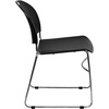 image:imageFlash Furniture HERCULES Series 880 lb Capacity Black UltraCompact Stack Chair with Chrome FrameBlack PlasticChrome Frame