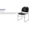 image:imageFlash Furniture HERCULES Series 880 lb Capacity Black UltraCompact Stack Chair with Chrome FrameBlack PlasticChrome Frame