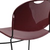 image:imageFlash Furniture HERCULES Series 880 lb Capacity Black UltraCompact Stack Chair with Chrome FrameBurgundy PlasticBlack Frame
