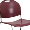 image:imageFlash Furniture HERCULES Series 880 lb Capacity Black UltraCompact Stack Chair with Chrome FrameBurgundy PlasticBlack Frame
