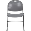 image:imageFlash Furniture HERCULES Series 880 lb Capacity Black UltraCompact Stack Chair with Chrome FrameGray PlasticBlack Frame