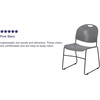 image:imageFlash Furniture HERCULES Series 880 lb Capacity Black UltraCompact Stack Chair with Chrome FrameGray PlasticBlack Frame