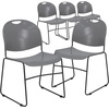 image:imageFlash Furniture HERCULES Series 880 lb Capacity Black UltraCompact Stack Chair with Chrome FrameGray PlasticBlack Frame