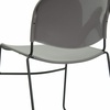 image:imageFlash Furniture HERCULES Series 880 lb Capacity Black UltraCompact Stack Chair with Chrome FrameGray PlasticBlack Frame