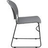 image:imageFlash Furniture HERCULES Series 880 lb Capacity Black UltraCompact Stack Chair with Chrome FrameGray PlasticBlack Frame