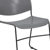 image:imageFlash Furniture HERCULES Series 880 lb Capacity Black UltraCompact Stack Chair with Chrome FrameGray PlasticBlack Frame
