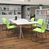 image:imageFlash Furniture HERCULES Series 880 lb Capacity Black UltraCompact Stack Chair with Chrome FrameGreen PlasticBlack Frame