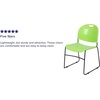image:imageFlash Furniture HERCULES Series 880 lb Capacity Black UltraCompact Stack Chair with Chrome FrameGreen PlasticBlack Frame