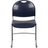image:imageFlash Furniture HERCULES Series 880 lb Capacity Black UltraCompact Stack Chair with Chrome FrameNavy PlasticSilver Frame