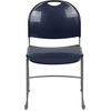 image:imageFlash Furniture HERCULES Series 880 lb Capacity Black UltraCompact Stack Chair with Chrome FrameNavy PlasticSilver Frame