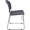 image:imageFlash Furniture HERCULES Series 880 lb Capacity Black UltraCompact Stack Chair with Chrome FrameNavy PlasticSilver Frame