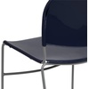 image:imageFlash Furniture HERCULES Series 880 lb Capacity Black UltraCompact Stack Chair with Chrome FrameNavy PlasticSilver Frame