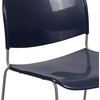 image:imageFlash Furniture HERCULES Series 880 lb Capacity Black UltraCompact Stack Chair with Chrome FrameNavy PlasticSilver Frame